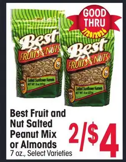 Jewel-Osco Best Fruit and Nut Salted Peanut Mix or Almonds offer