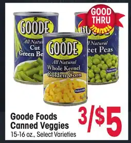 Jewel-Osco Goode Foods Canned Veggies offer