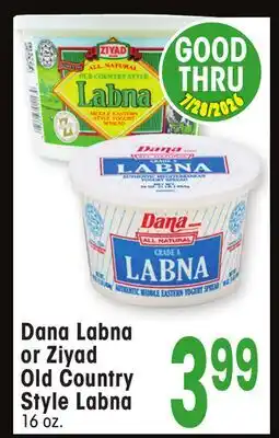 Jewel-Osco Dana Labna or Ziyad Old Country Style Labna offer