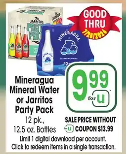 Jewel-Osco Mineragua Mineral Water or Jarritos Party Pack offer