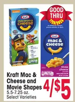Jewel-Osco Kraft Mac & Cheese and Movie Shapes offer