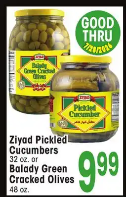 Jewel-Osco Ziyad Pickled Cucumbers 32 oz. or Balady Green Cracked Olives 48 oz offer