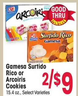 Jewel-Osco Gamesa Surtido Rico or Arcoiris Cookies offer