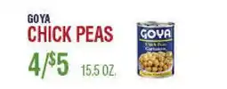 Circus Fruits GOYA CHICK PEAS offer