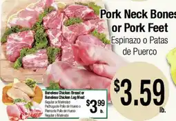 Big Saver Foods Pork Neck Bones or Pork Feet offer