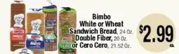 Big Saver Foods Bimbo White or Wheat Sandwich Bread offer
