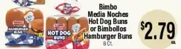 Big Saver Foods Bimbo Media Noches Hot Dog Buns or Bimballos Hamburger Buns offer
