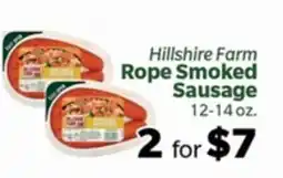 Living Fresh Market Hillshire Farm Rope Smoked Sausage offer