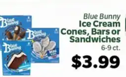Living Fresh Market Blue Bunny Ice Cream Cones, Bars or Sandwiches offer