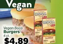 Living Fresh Market Vegan Boca Burgers offer