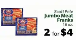 Living Fresh Market Scott Pete Jumbo Meat Franks offer