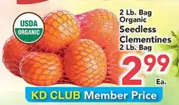 Eurofresh Market 2 Lb. Bag Organic Seedless Clementines offer