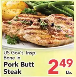 Eurofresh Market US Gov't Insp. Bone In Pork Butt Steak offer