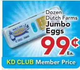 Eurofresh Market Dozen Dutch Farms Jumbo Eggs offer