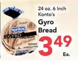 Eurofresh Market 24 oz. 6 Inch Konto's Gyro Bread offer