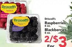 Eurofresh Market Driscoll's Raspberries 6 oz. Blackberries 6 oz offer