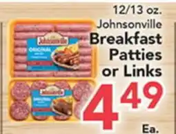 Eurofresh Market Johnsonville Breakfast Patties or Links offer