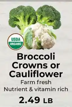 Sunset Foods Broccoli Crowns or Cauliflower offer