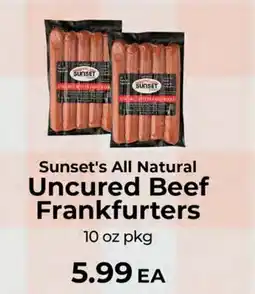 Sunset Foods Sunset's All Natural Uncured Beef Frankfurters offer