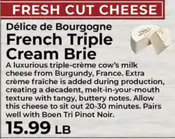 Sunset Foods French Triple Cream Brie offer