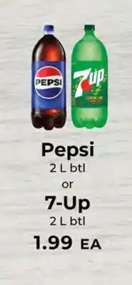 Sunset Foods Pepsi 2 L btl or 7-Up 2 L btl offer