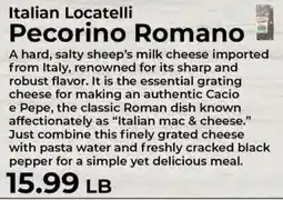 Sunset Foods Italian Locatelli Pecorino Romano offer