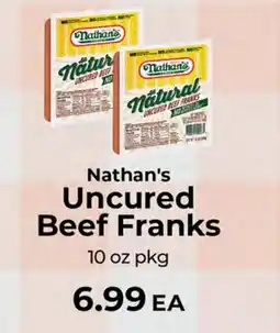 Sunset Foods Nathan's Uncured Beef Franks offer
