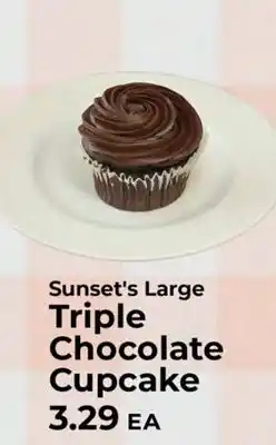 Sunset Foods Sunset's Large Triple Chocolate Cupcake offer
