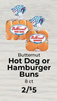 Sunset Foods Butternut Hot Dog or Hamburger Buns offer
