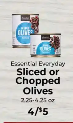 Sunset Foods Essential Everyday Sliced or Chopped Olives offer