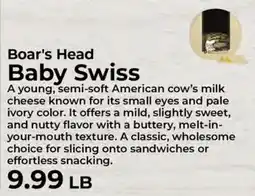 Sunset Foods Boar's Head Baby Swiss offer