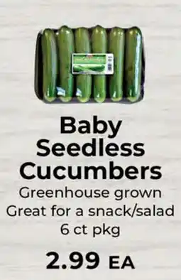 Sunset Foods Baby Seedless Cucumbers offer