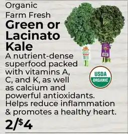 Sunset Foods Organic Farm Fresh Green or Lacinato Kale offer