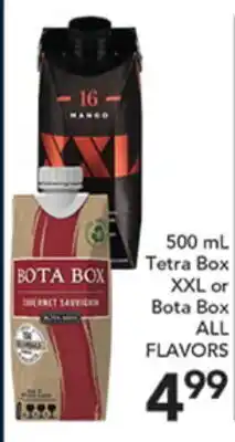 Pete's Fresh Market 500 mL Tetra Box XXL or Bota Box ALL FLAVORS offer