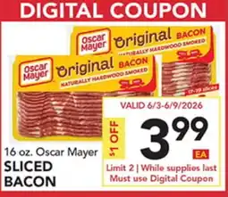 Pete's Fresh Market 16 oz. Oscar Mayer SLICED BACON offer