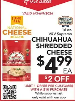 Pete's Fresh Market CHIHUAHUA SHREDDED CHEESE offer