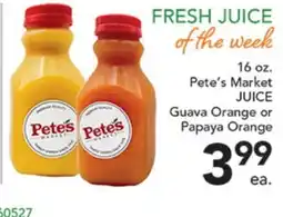 Pete's Fresh Market 16 oz. Pete's Market JUICE offer