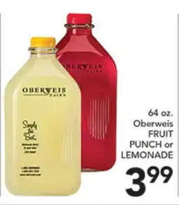 Pete's Fresh Market 64 oz. Oberweis FRUIT PUNCH or LEMONADE offer