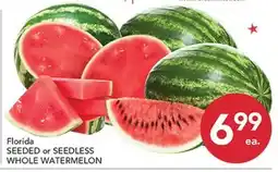 Pete's Fresh Market Florida SEeded or Seedless Whole Watermelon offer