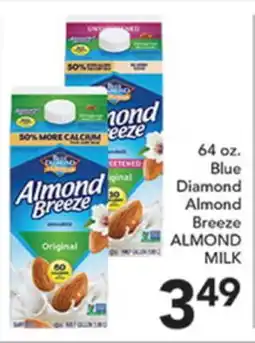 Pete's Fresh Market 64 oz. Blue Diamond Almond Breeze ALMOND MILK offer