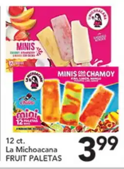 Pete's Fresh Market La Michoacana FRUIT PALETAS offer