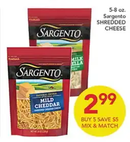 Pete's Fresh Market Sargento SHREDDED CHEESE offer