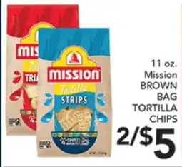Pete's Fresh Market 11 oz. Mission BROWN BAG TORTILLA CHIPS offer