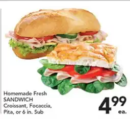 Pete's Fresh Market Homemade Fresh SANDWICH offer
