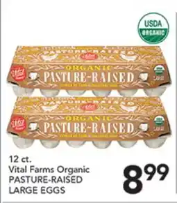 Pete's Fresh Market Vital Farms Organic PASTURE-RAISED LARGE EGGS offer