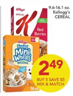 Pete's Fresh Market 9.6-16.1 oz. Kellogg's CEREAL offer