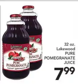 Pete's Fresh Market 32 oz. Lakewood PURE POMEGRANATE JUICE offer