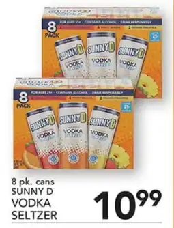 Pete's Fresh Market 8 pk. cans SUNNY D VODKA SELTZER offer