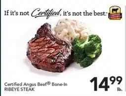 Pete's Fresh Market Certified Angus Beef Bone-In RIBEYE STEAK offer
