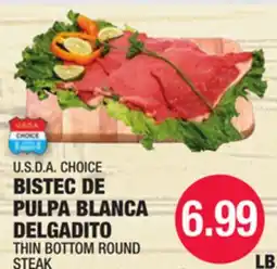 Carnicerias Jimenez U.S.D.A. CHOICE BISTEC DE PULPA BLANCA DELGADITO offer
